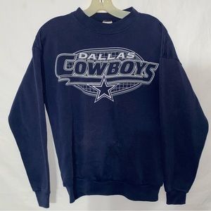Logo 7 Vintage NFL Dallas Cowboys Crew Neck Sweater - Navy - Size M